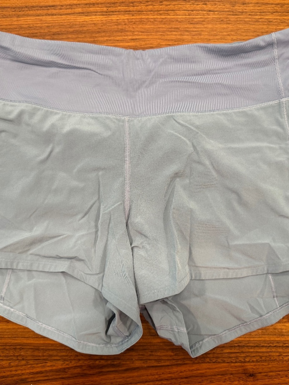 Lululemon Speed Up Highrise 4” inseam light blue running shorts